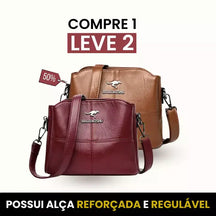 (Compre 1 LEVE 2 UNIDADES) Bolsa Feminina de Couro Nobre Megan® / Elevando seu Estilo a um Patamar Superior