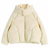 Jaqueta Feminina Parka Down Plumas de Ganso - Bege