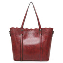 Kit Bolsa Feminina de Couro 4 Peças